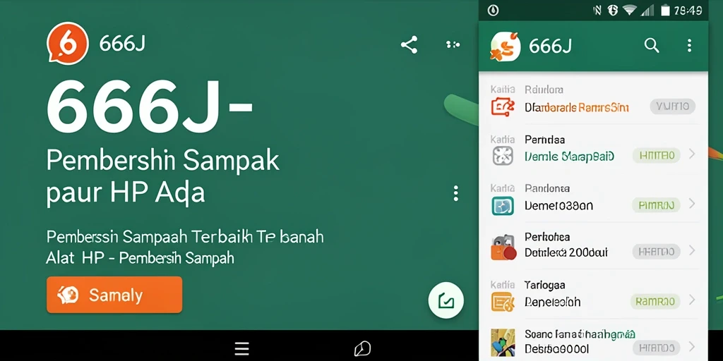 Tampilan antarmuka pengguna 666J yang sederhana dan efektif