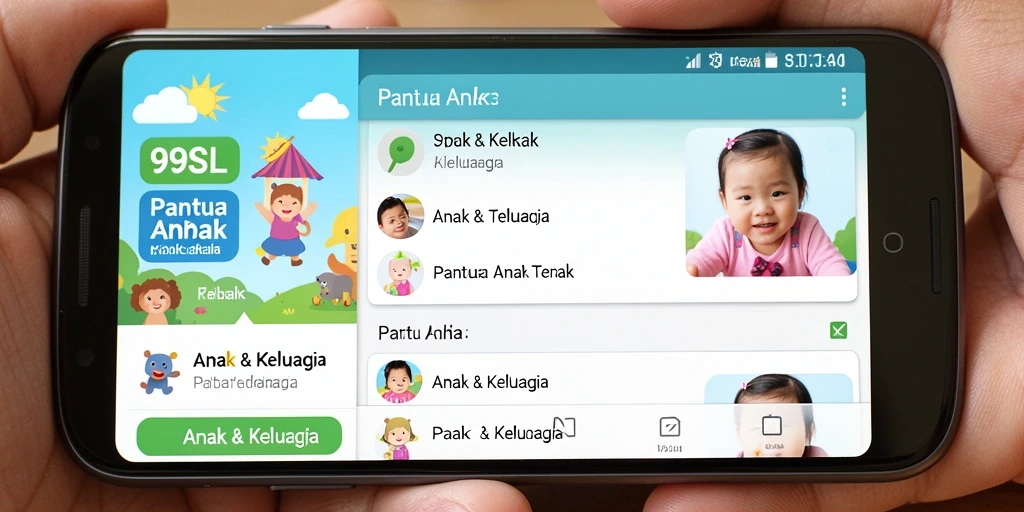 Antarmuka aplikasi 99SL yang memudahkan pemantauan anak.