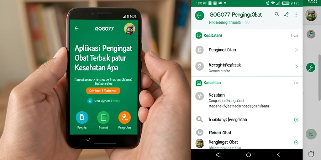 Tampilan antarmuka Pengingat Obat GOGO77 yang sederhana dan efektif.