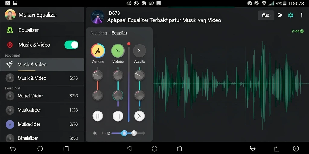Antarmuka intuitif aplikasi Equalizer ID678 yang mudah digunakan.