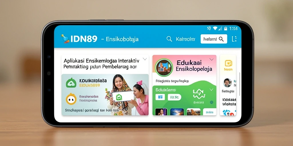 Antarmuka aplikasi IDN89 yang informatif dan menarik.
