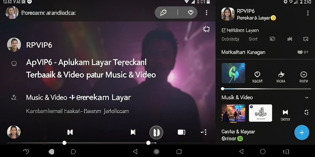 Tampilan antarmuka RPVIP6 saat merekam layar dengan fitur lengkap.
