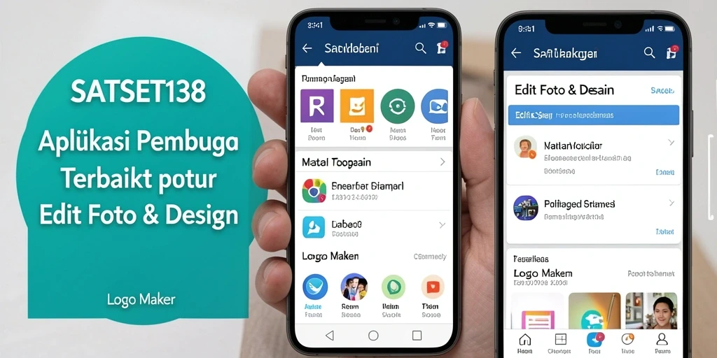 Tampilan antarmuka aplikasi Logo Maker SATSET138 yang mudah digunakan.